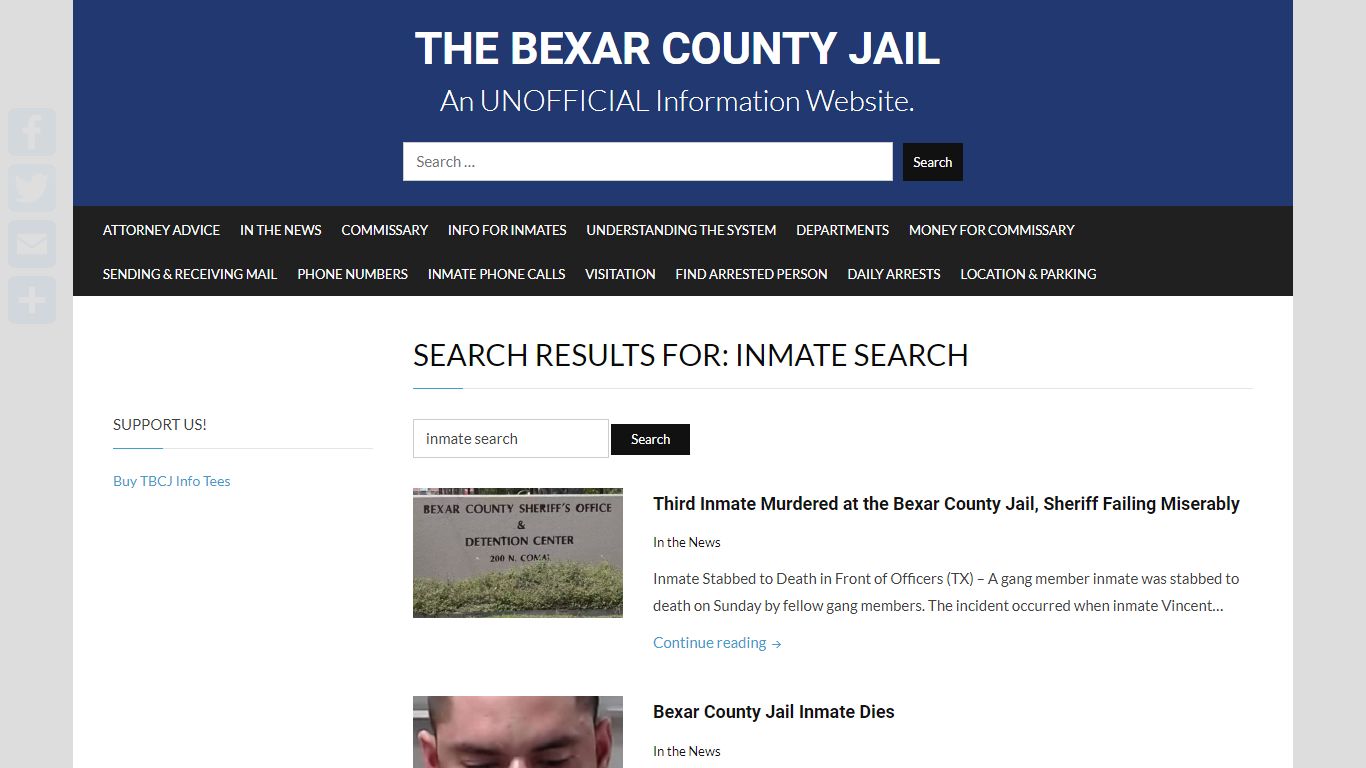 inmate search | The Bexar County Jail